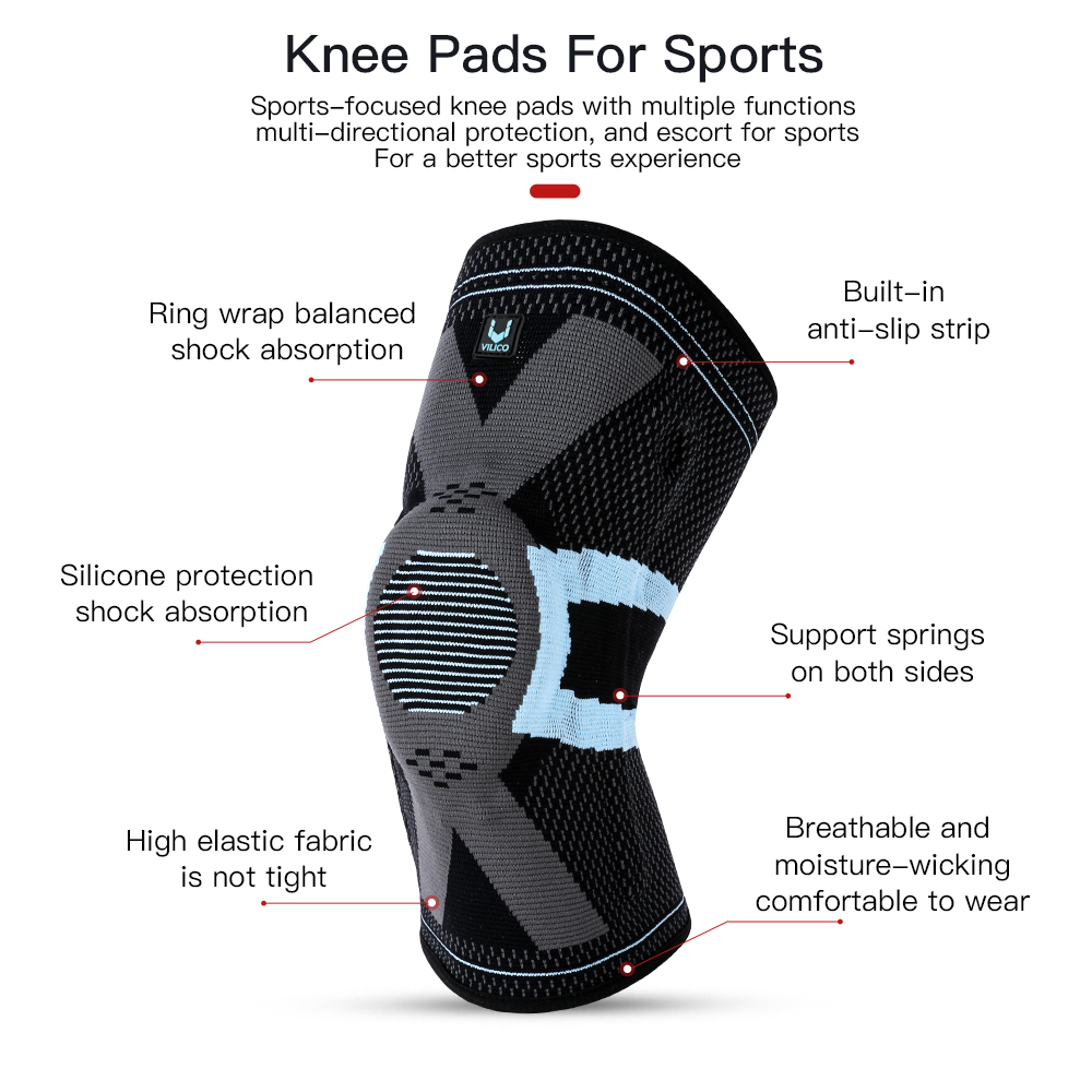 Vilico Fitness Knee Pads Silic - Knee Brace Badminton review and price